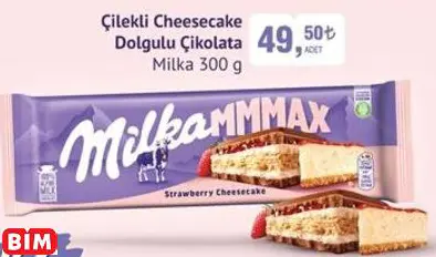 MİLKA ÇİLEKLİ CHEESECAKE DOLGULU ÇİKOLATA